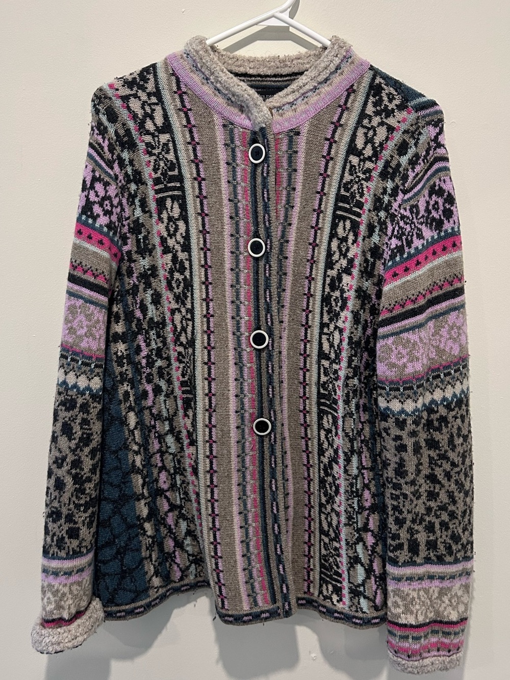 Cozy Patterned Sweater Cardigan